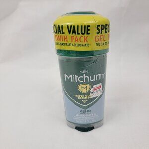 MITCHUM Men Deodorant  Antiperspirant Gel UNSCENTED 48 Hour 2 Pack SEALED